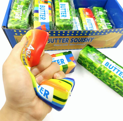 Butter squishy — a stick of butter that takes a fist