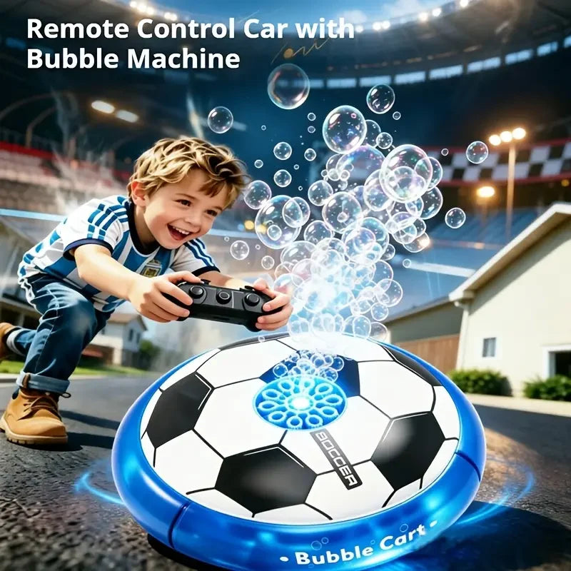 Bubble car — hovers, spins and blows bubbles