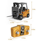 RC forklift — metal forks, swappable crane arm