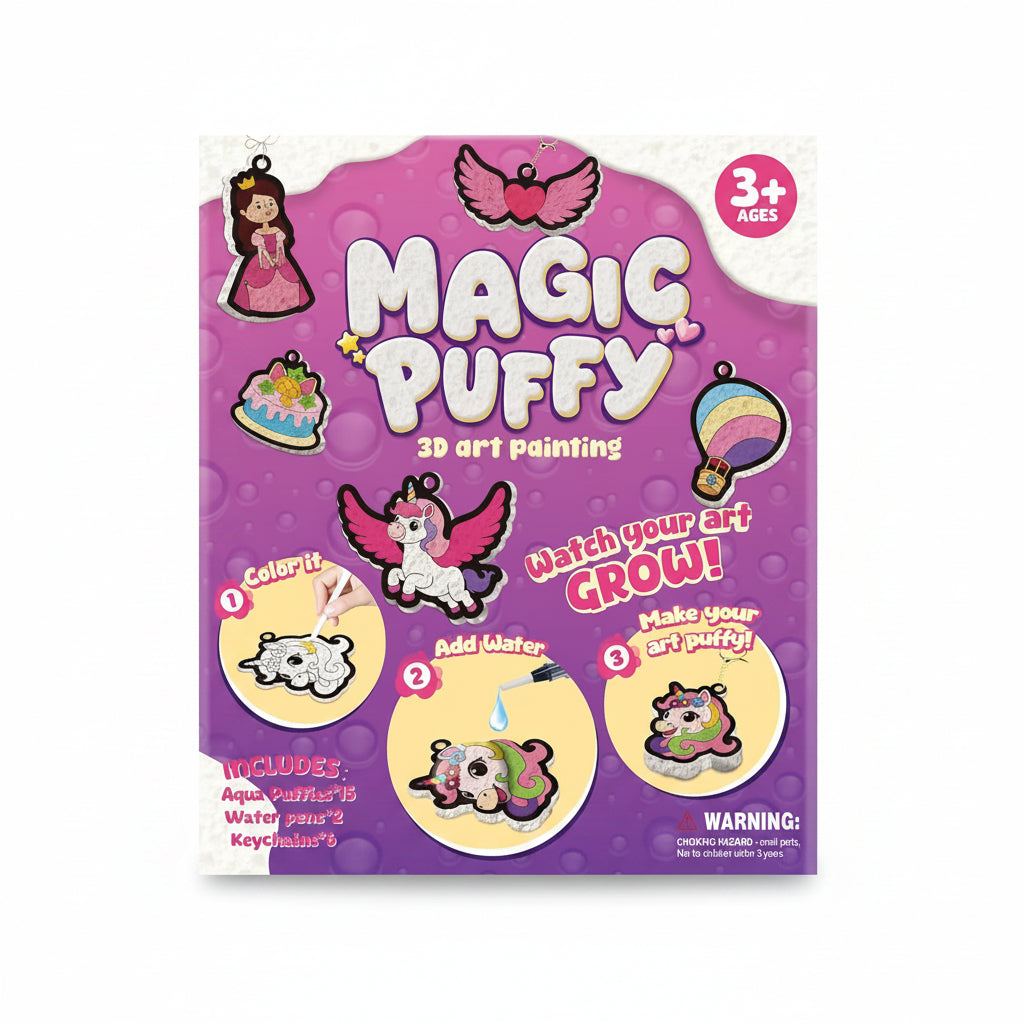 Magic Puffy — colour it, wet it, watch it rise