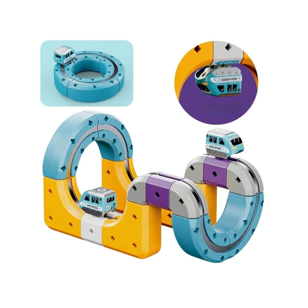 Magnetic track — build the loop, the car drives it