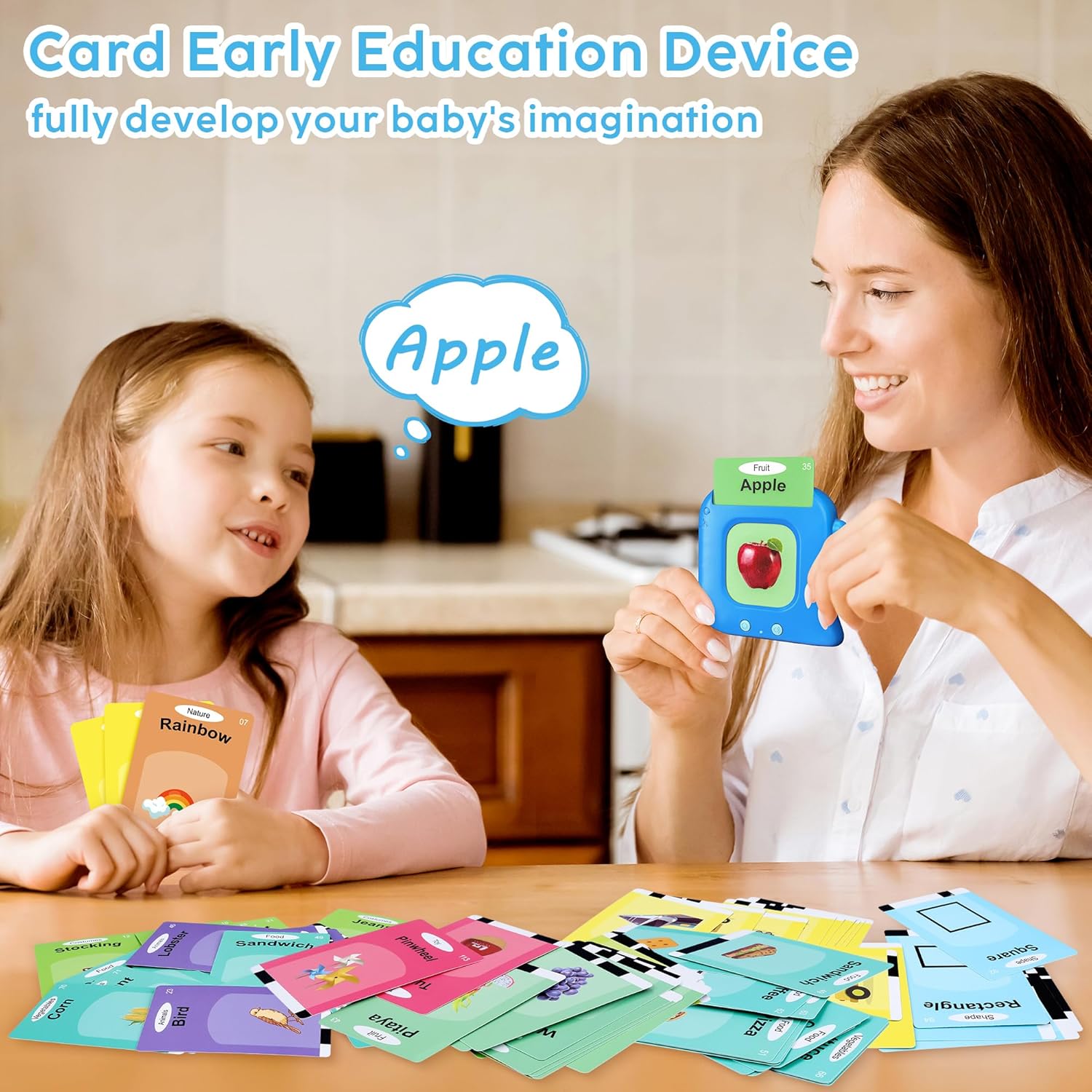 Talking flash cards — 224 words, no screen