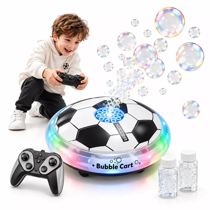 Bubble car — hovers, spins and blows bubbles