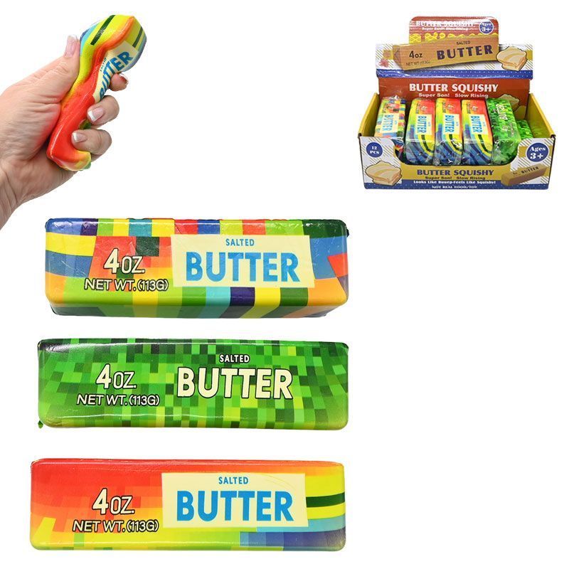 Butter squishy — a stick of butter that takes a fist