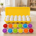Matching eggs — 12 shapes, 12 colours