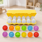 Matching eggs — 12 shapes, 12 colours