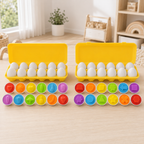 Matching eggs — 12 shapes, 12 colours