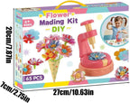 Flower making kit — press machine, petals, stems and wrapping paper
