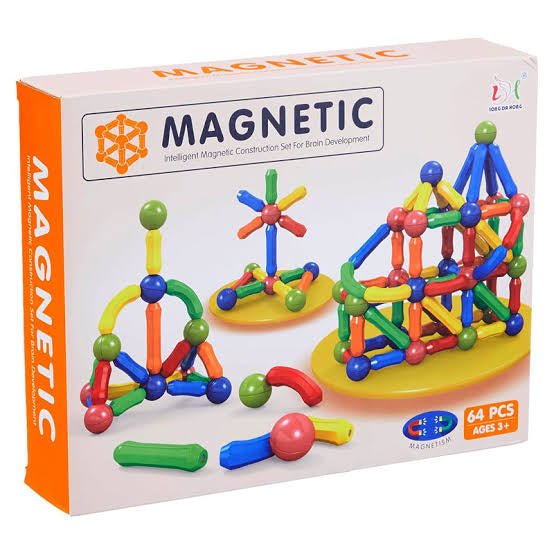 Magnetic sticks — 64 chunky pieces