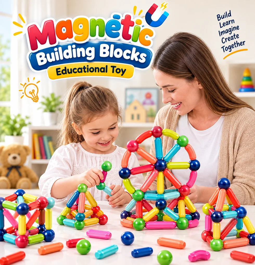Magnetic sticks — 64 chunky pieces