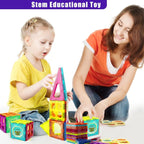 Magnetic tiles — 32 pieces, letters and numbers included