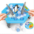 Penguin game — tap out the ice, don't drop him