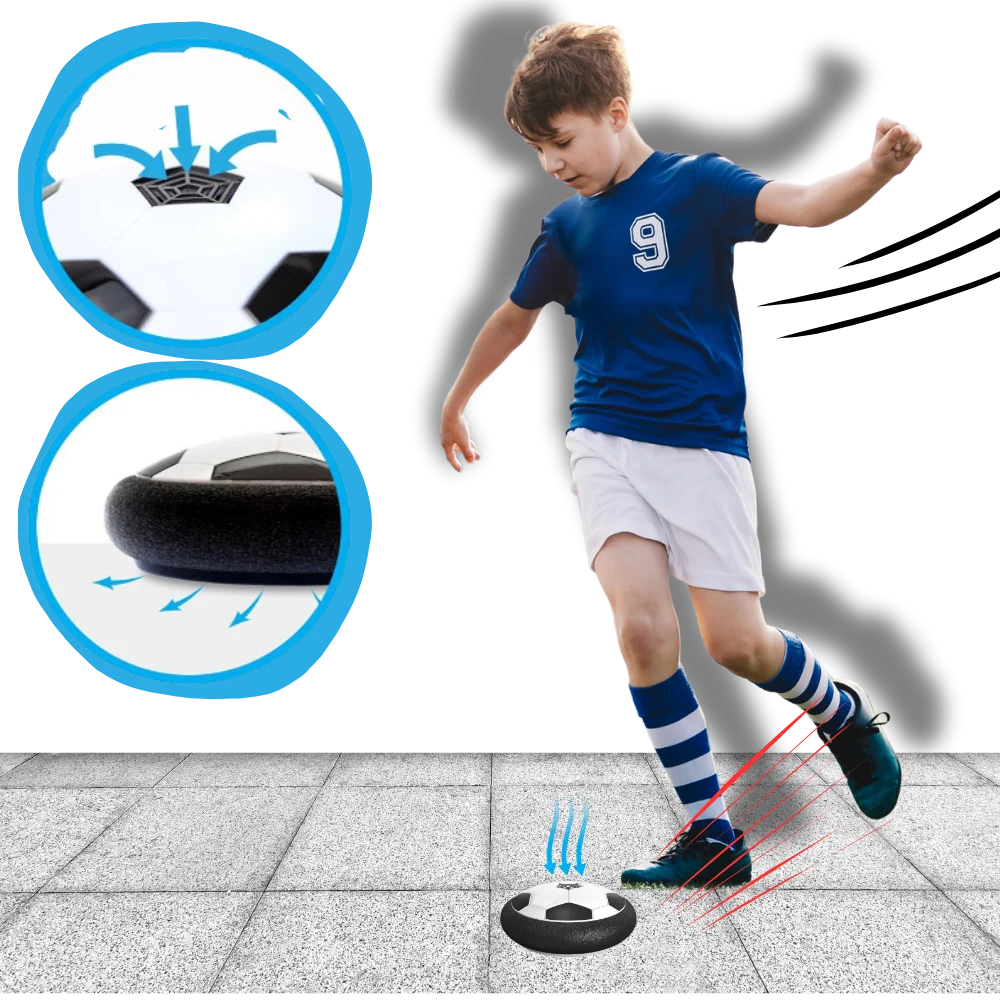 Hover football — floats on air, safe indoors