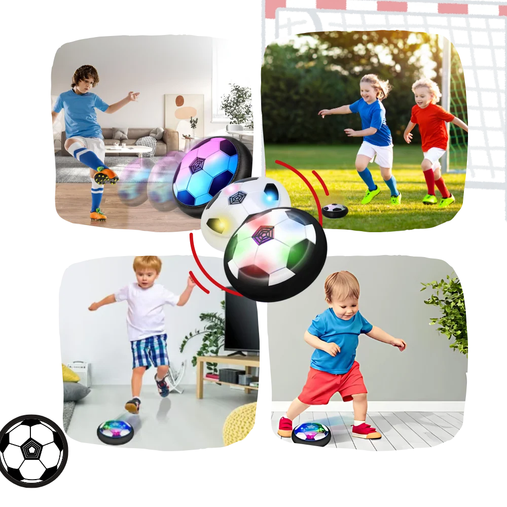Hover football — floats on air, safe indoors